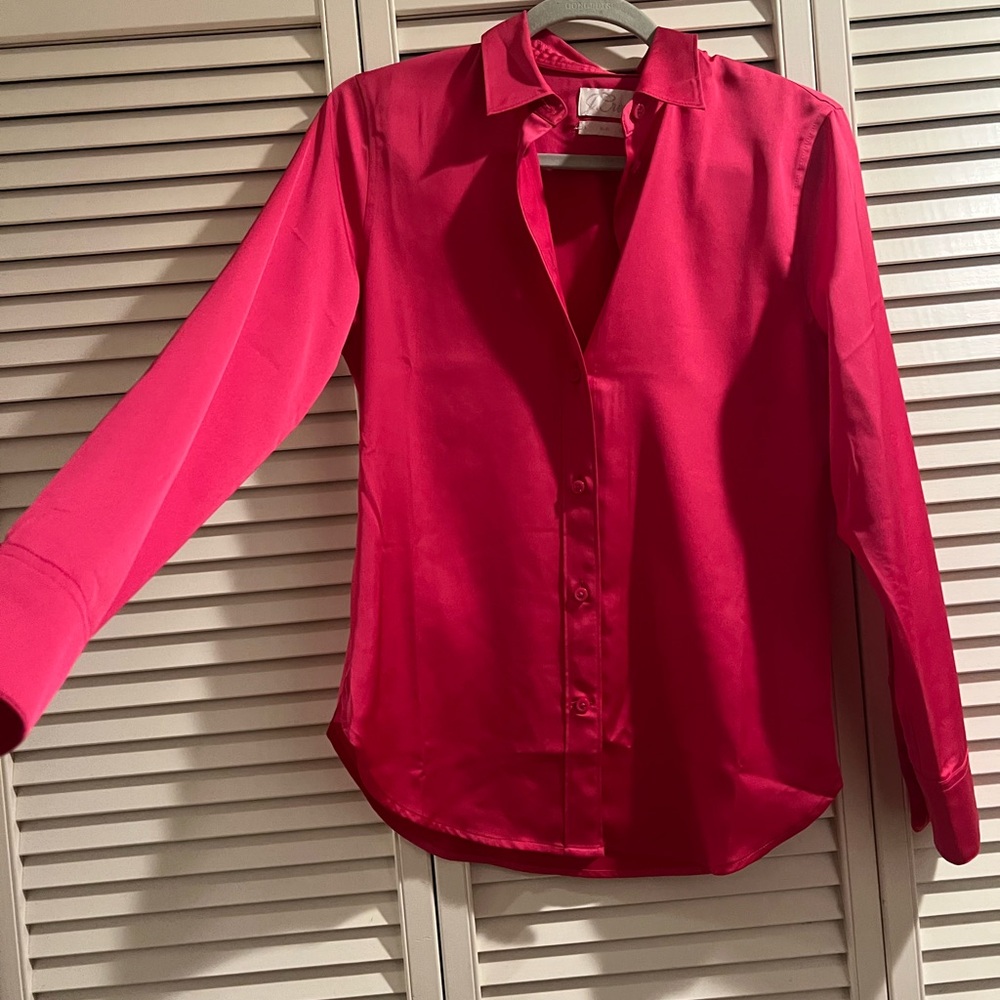 NEW J.Crew Pink Button Up - Picture 2 of 10